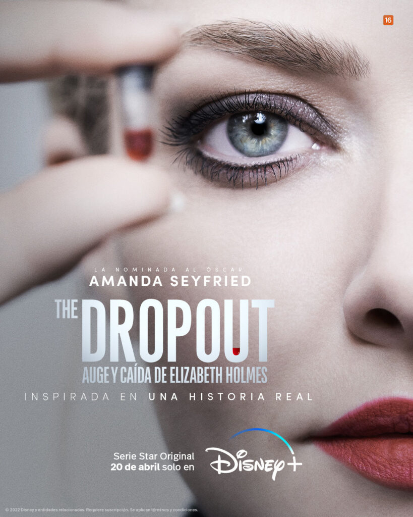 Cartel The Dropout: Auge y caída de Elizabeth Holmes